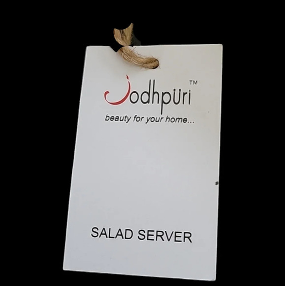 ⭐️CLEARANCE⭐️ NWT Jodhpuri Wooden Salad Set - Picture 4 of 5